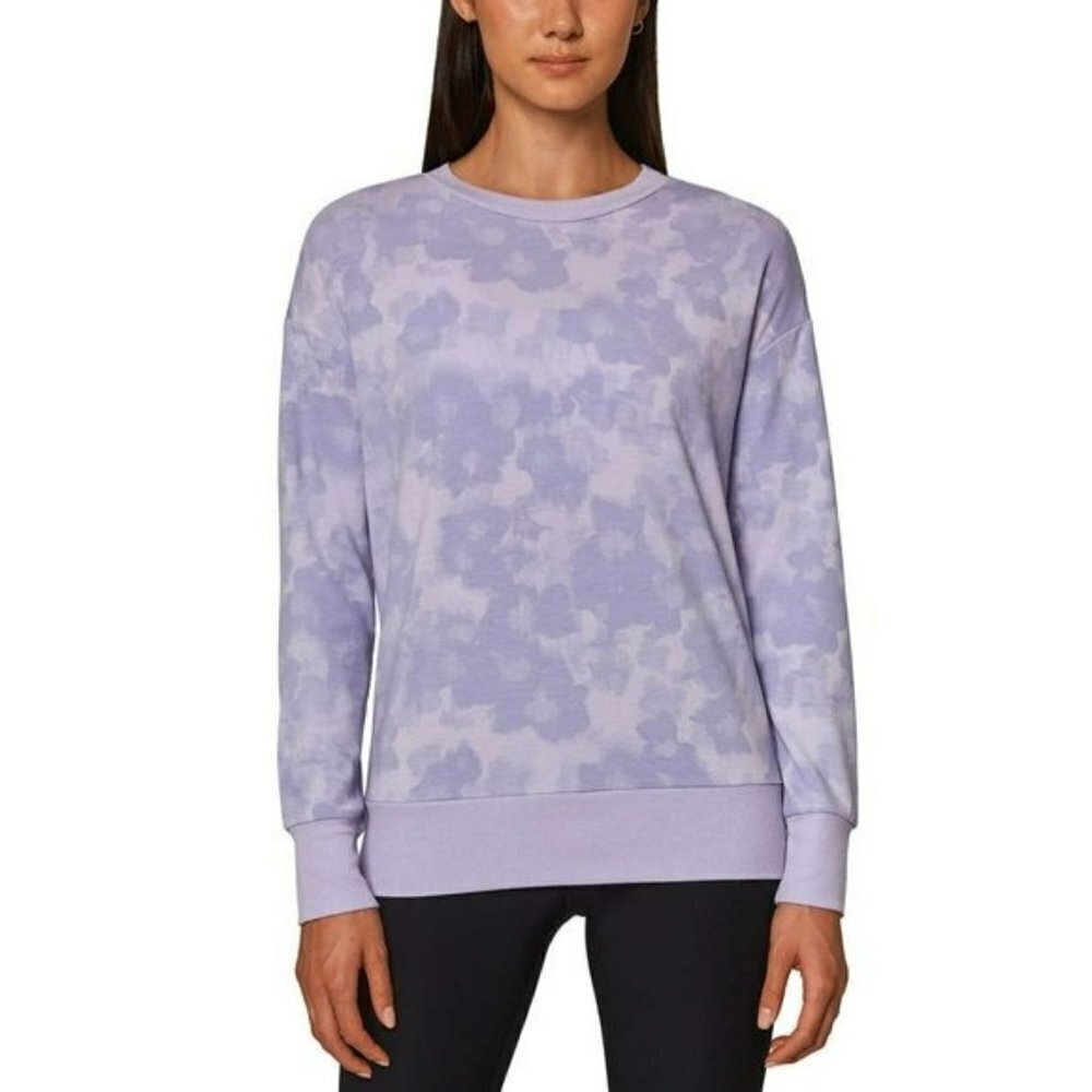 NWT Mondetta Women's Floral Print Eco Soft Lightweight Casual Active Sweatshirt